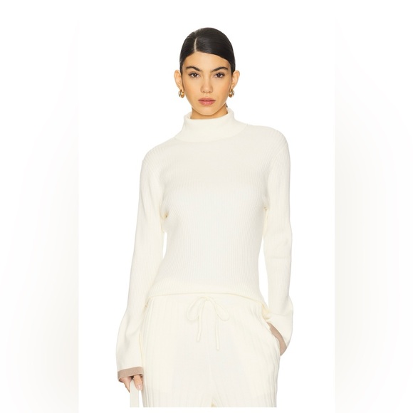 VARLEY NWT Ravena Rib Knit High Neck Top - Picture 1 of 4